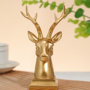 deer head ornament decor gold