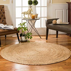 Brown Modern round Jute Rugs, For Floor Mat, 100 Cm