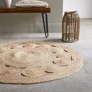 Brown Modern Round Jute Rugs, For Floor Mat, 90 Cm