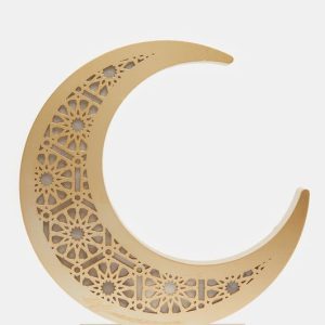 Ramadan moon wood 55cm with led light