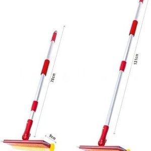 LiAo LB2202 Window Cleaner with Aluminum Handle, 10-Inch Cleaning Head, Red/