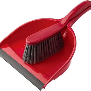 LiAo C130011 Mini 34cm Dustpan & Brush Red