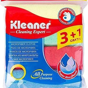 Liao microfiber cloths 4pcs, multicolour, gsg004