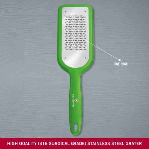 Victorinox Swiss Classic Stainless Steel Kitchen Grater, Rough Edge, Red, Swiss Made