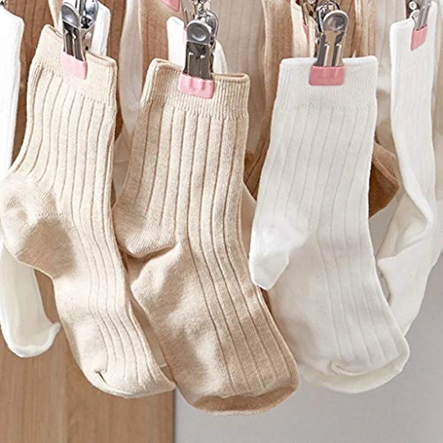 clothes drying rack Stainless steel drying rack socks clothes clip hook drying rack clip drying artifact round green 20/24 clip collapsible drying rack clothes (Size : Small) - Image 6