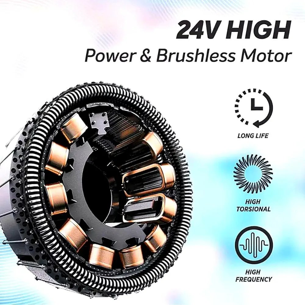 FASCIAL GUN KH-320 Handheld Electric Deep Tissue Percussion Muscle Body Massager Gun with 6-speed, for Pain and Stress Relief with 4 Massage Head(Multi) - Image 3