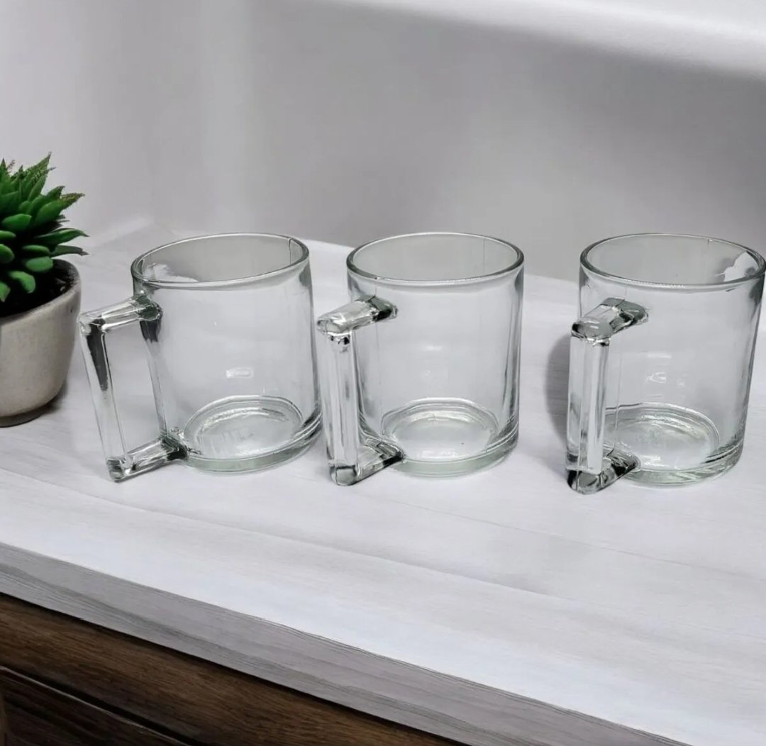 Glass mug 255ml 3pcs