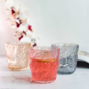 Glass cups  blur. 6pc 300ml  grey