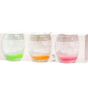 glass cups dantela 405cc 3pcs