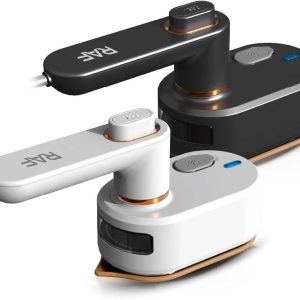 RAF European Standard Handheld Steam Iron, Portable Hanging Press, Home Travel Iron, Mini Iron (Black)