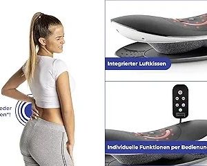 2 automatic programs and manual control, a delight after long sitting, easy to use, with remote control, magnet, infrared heat, soothing vibration massage, black