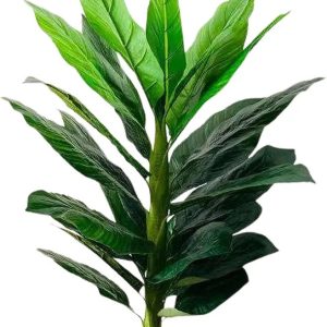 DEEP SLEEP EVERY NIGHT Artificial Banana Palm Tree 5 Feet Faux Tropical Banana Plant Dypsis Lutescens Plants Realistic Decorative Trees with Lifelike Leaves and Branches in Nursery Pot