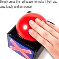 Game Answer Buzzer Lights and Sounds Buzzers Game Show and Classroom Buzzers Sound Light Alarm Button Quiz ABS Fun
