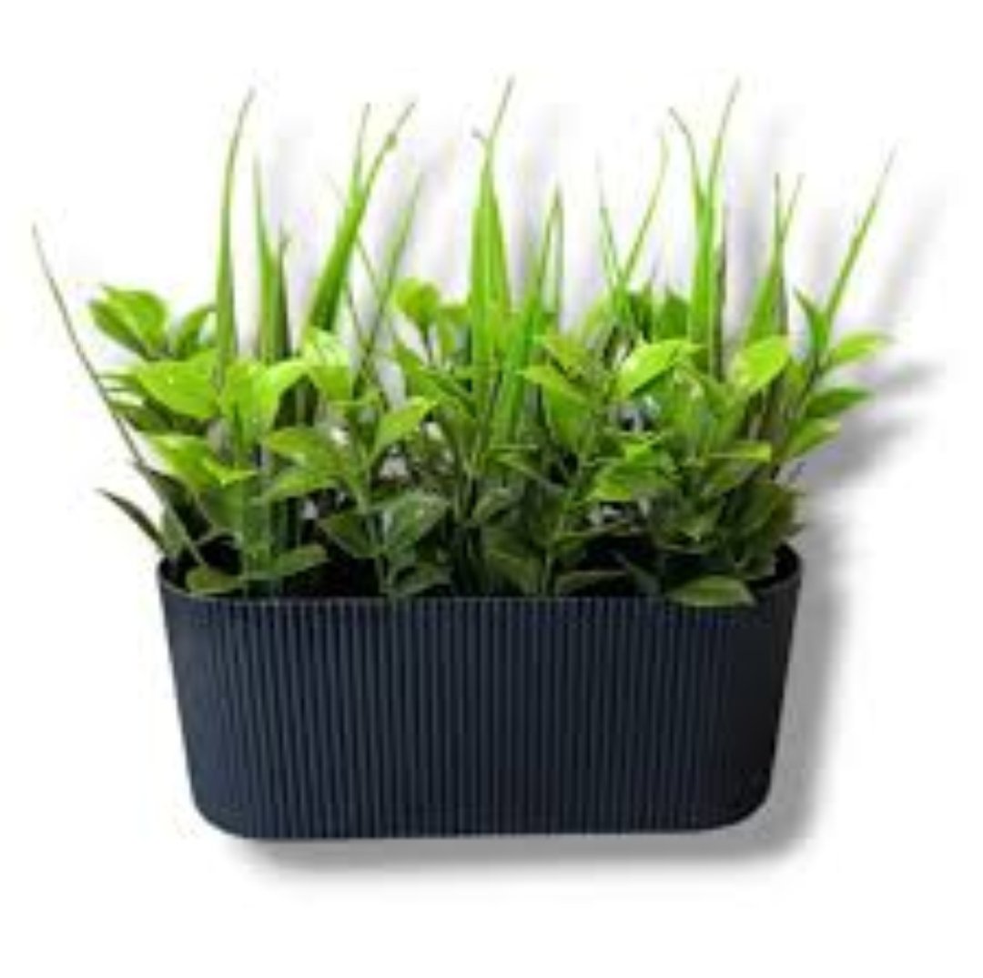 artificial plat. pot. green. 20cm