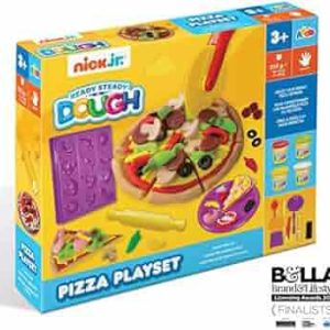 Ready Steady Dough - Pizza Playset - Pizzaparty + 4 Boxes of Modelling Clay and Accessories