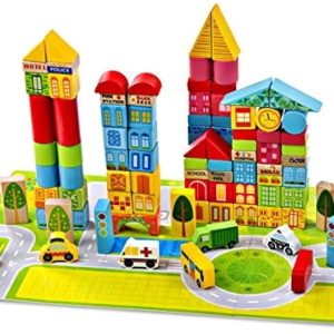 kids toys  wooden blocks 100 pcs