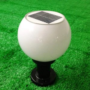 Solar Powered Outdoor Post Lights with Sidewalk Mount, Solar Garden Light, Globe Light for Garden, Gate, Walkway Post Decoration20cm