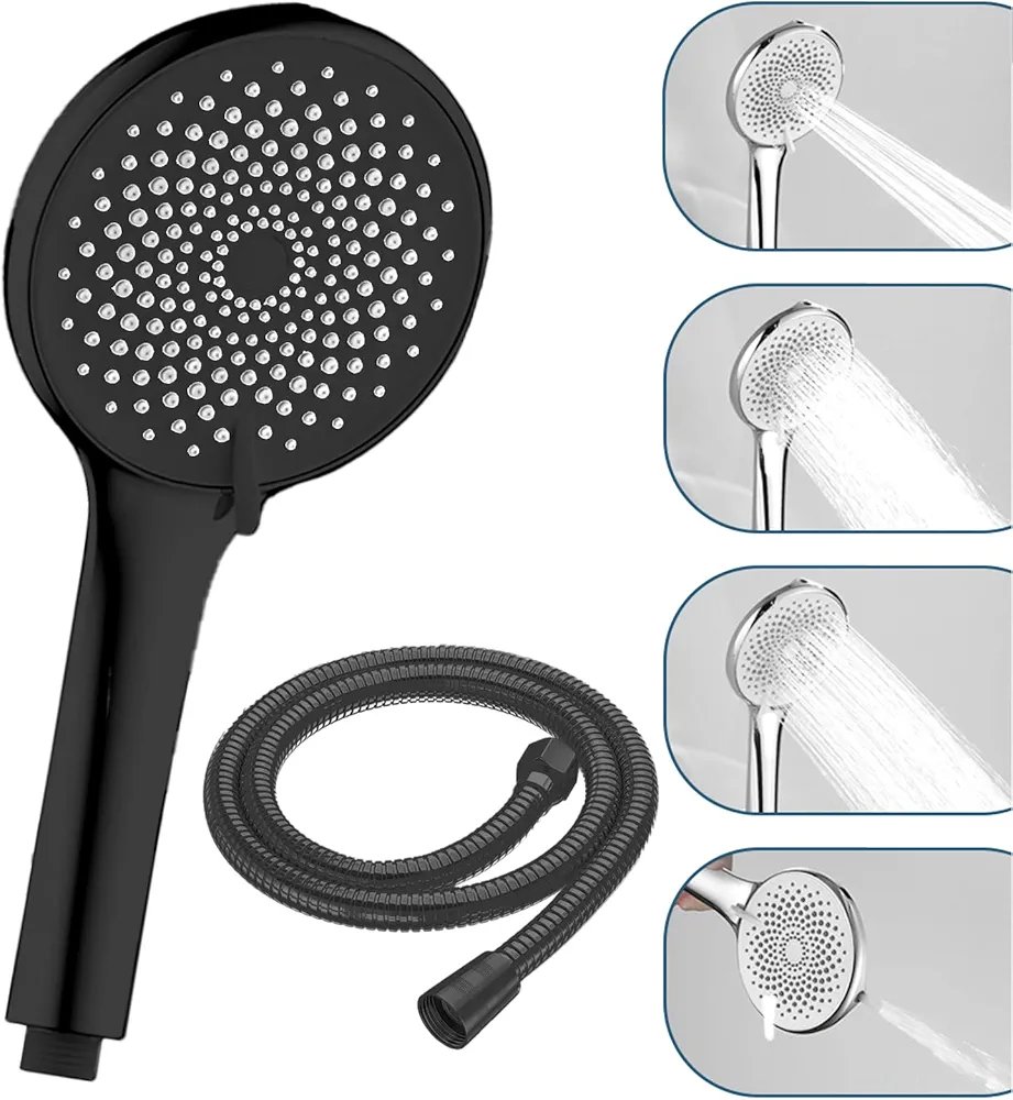 Shower head with hose. Large XXL shower head, explosion-proof stainless steel shower hose