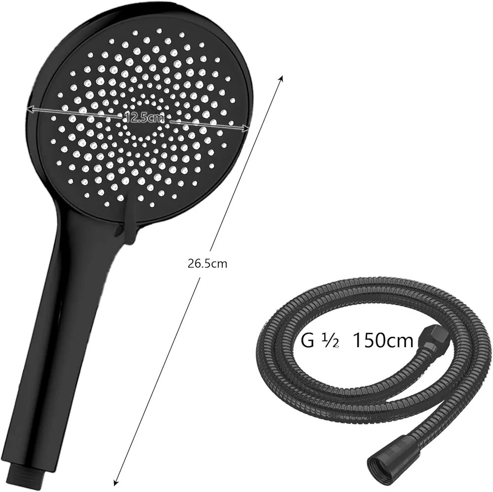 Shower head with hose. Large XXL shower head, explosion-proof stainless steel shower hose - Image 3