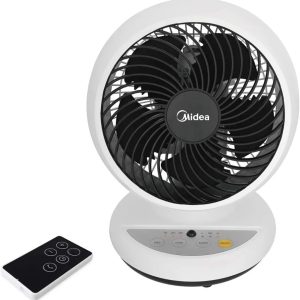 Midea Turbo Portable Fan with Remote Control, 3 Speeds with Timer, 220-240 V