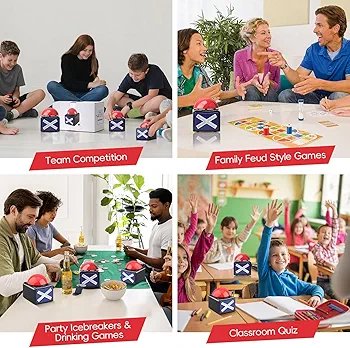 Game Answer Buzzer Lights and Sounds Buzzers Game Show and Classroom Buzzers Sound Light Alarm Button Quiz ABS Fun1pc - Image 2