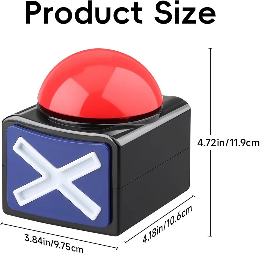Game Answer Buzzer Lights and Sounds Buzzers Game Show and Classroom Buzzers Sound Light Alarm Button Quiz ABS Fun1pc - Image 3