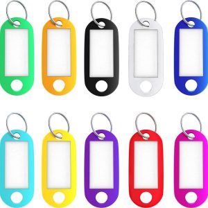 small plastic key tags 10pcs
