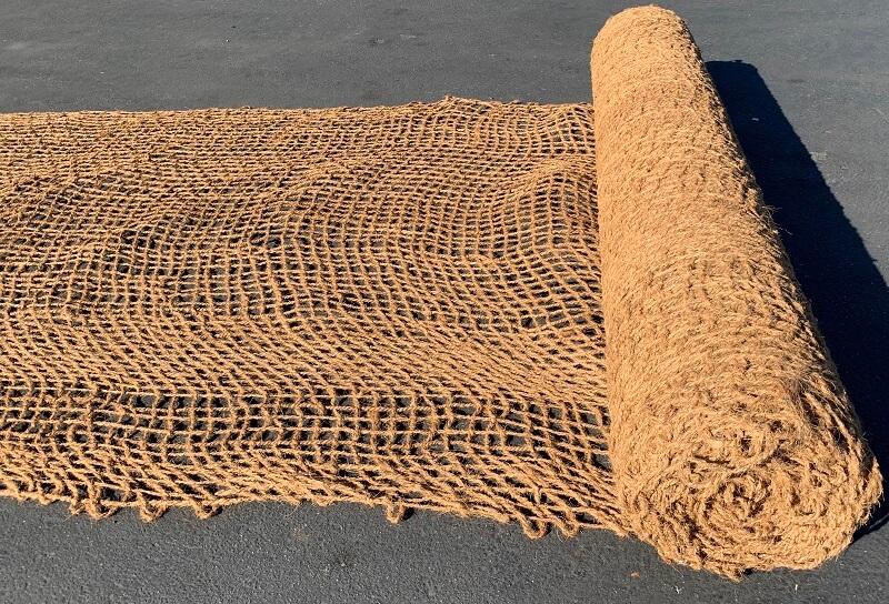 Dual-Standard Mesh Hand-Weaved Coconut Coir Net Raw Pattern Fibe..2m. width. by 1 meter length
