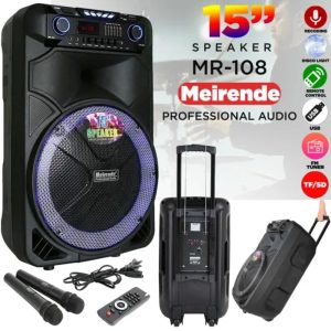 Meirende, 15" Professional Battery Speaker System MR-108