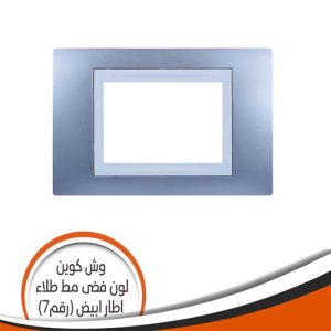 Queen (7) Switch Plates - Silver with white frame