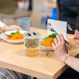 Pickled Container, Flip plastic, Separate from Wet, Dry Juice, Separator, Acrylic Separator, Food Storage Container for Pickled Cucumbers, 1500 ml, Airtight Seal