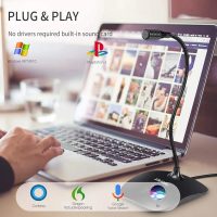 TKGOU USB Microphone for PC, Computer Microphone, PC Microphone with Mute Button & LED Indicator, Laptop Desktop Condenser Mic, Great