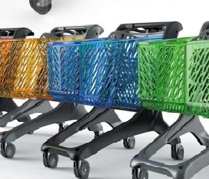 trolley plexy high quality supermarket chariot 210/160liter