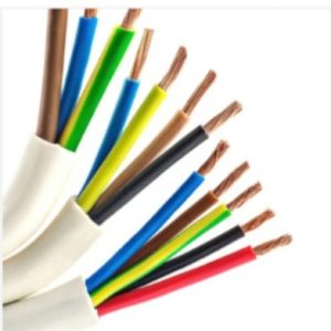 electric cable  cord  round white cover by meter