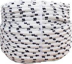 Soft Silk Rope Solid Braided Twisted Ropes, Durable and Strong All Purpose Twine Cord Rope String Thread Cord (White)