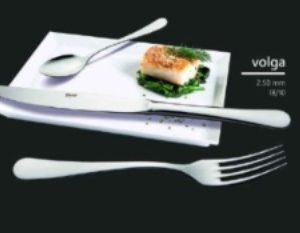 stainless steel table service  set utensil face  Volga shiny Portugal 6pcs/set