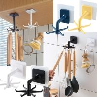 360 degree rotating hook self adhesive easy install
