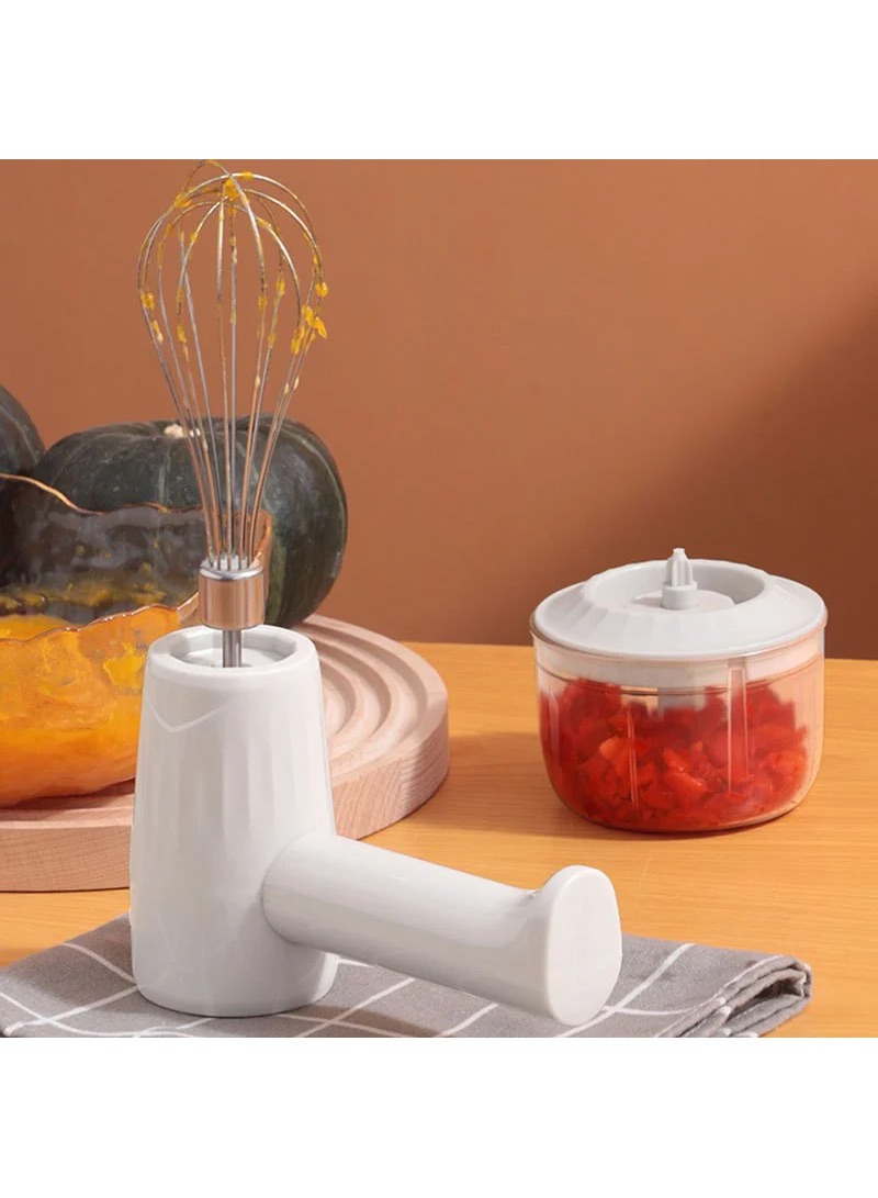 2-in-1 Hand Mixer Electric Garlic Chopper Egg Beater Cordless Rechargeable