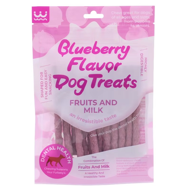 Blueberry and Chicken Flavored Collagen Treats Wholesale Premium Food for Dogs