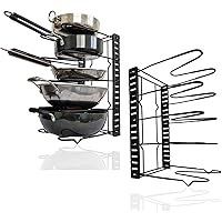 HomeEssentials Stainless Steel Kitchen Counter Pan Rack Organizer