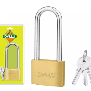 dyllu long shackle brass padlock