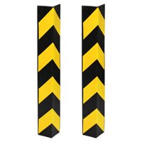 Wall Corner Guard for Parking Garages, L-Shape Anti-Scratch Warning Wall Column with Yellow Strips Rubber Safety Warning Bumper Pad for Garage