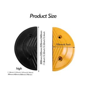 Speed Bump End Caps,half Round Head Speed Bumps,Road Speed Bumps,Used with Speed Bumps of The Same Width,1 Pc (Size : 30*25*5cm)
