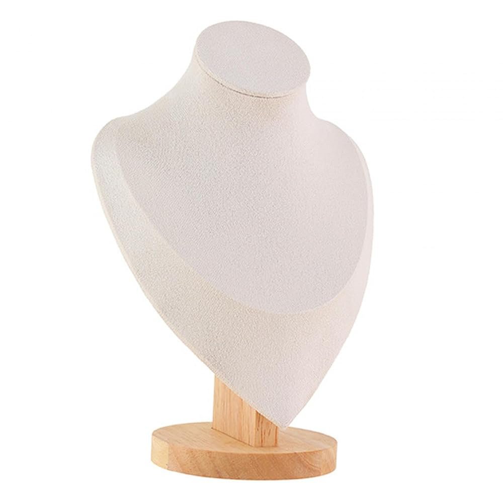 Jewelry Display Mannequin Bust Pendant Stand Elegant with Base Necklace Display Stand for Showing Jewelry Organizer Model 29cm - Image 4