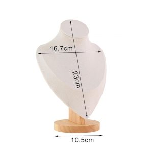 Jewelry Display Mannequin Bust Pendant Stand Elegant with Base Necklace Display Stand for Showing Jewelry Organizer Model 29cm