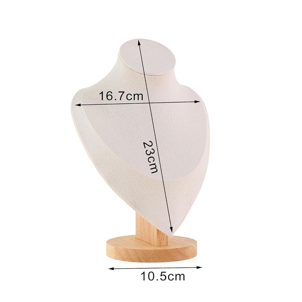 Jewelry Display Mannequin Bust Pendant Stand Elegant with Base Necklace Display Stand for Showing Jewelry Organizer Model 29cm