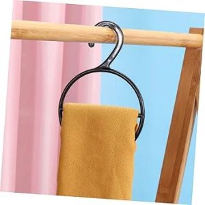 12pcs Space-Saving Scarf Rack Multifunctional Hanger Hanging Storage Ring Tie Holder Closet Organizing Rack