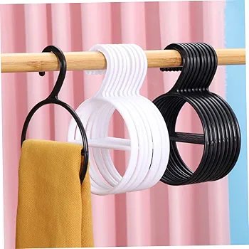 12pcs Space-Saving Scarf Rack Multifunctional Hanger Hanging Storage Ring Tie Holder Closet Organizing Rack - Image 2