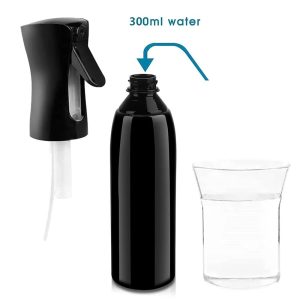 Spray Bottle, plastic Continuous Water Mister Spray Bottle Empty, Aerosol Fine Mist Curly Hair Spray Bottle for Taming Hair in Morning, Hairstyling, Plants, Pets, Cleaning
white