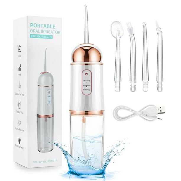 Water Dental Flosser Oral Irrigator with 3 Modes Cordless Water Teeth Cleaner Pick 4 Jets, IPX7 Waterproof Rechargeable Portable - Image 3